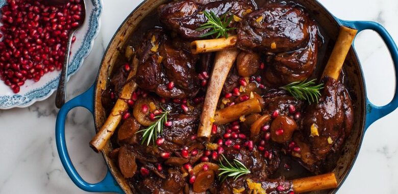 Braised Lamb Shanks with Winter Fruits